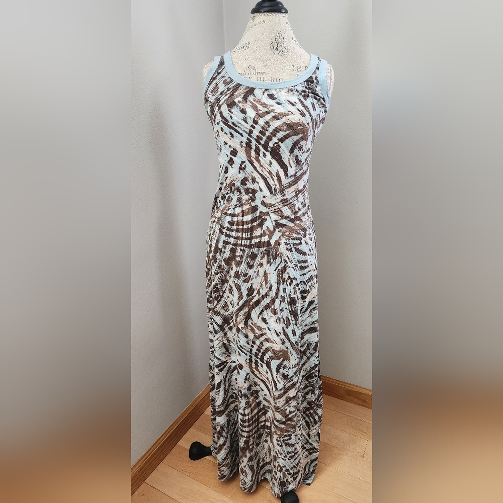 Karen Kane maxi sleveless animal print tank slip dress in size L